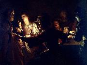 Gerard van Honthorst De Verloochening van Sint Petrus oil painting artist